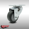 Service Caster 3 Inch SS Thermoplastic Rubber Wheel Swivel Top Plate Caster SCC-SS20S314-TPRB
